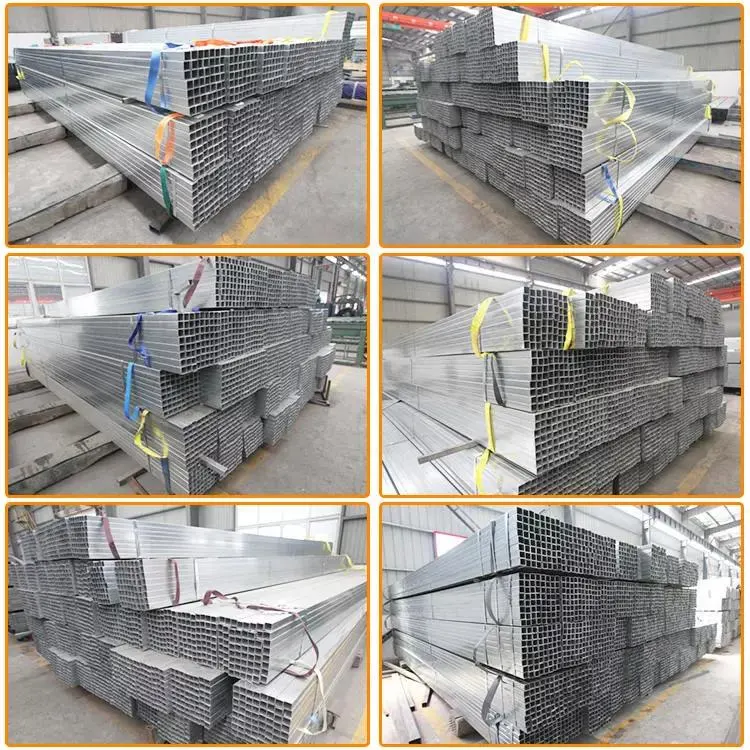 ASTM Steel Profile Ms Square Pipe Galvanized Square Rectangular Tuberectangular Galvanized Iron Tube for Building Construction