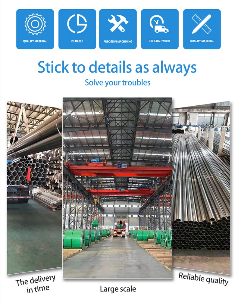 Factory at Low Prices Cold/Hot Rolled ASTM 301 304 321 316 309S 310S 317L 347H 316ti 2b/No. 1/No. 4/8K/Ba Surface Round/Square/Rectangular Stainless Steel Tube