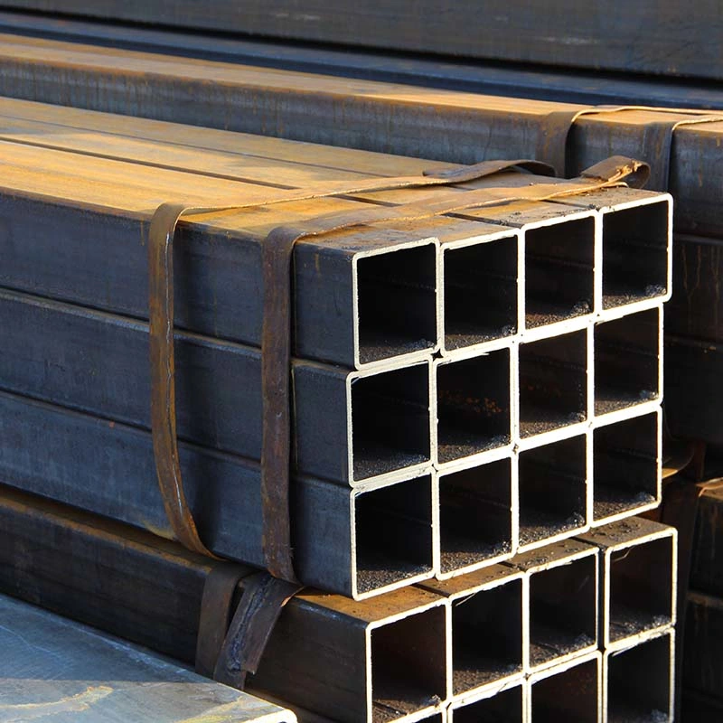 Black Construction &amp; Decoration Square Carbon Welded Structural Prices Rectangular Steel Tube