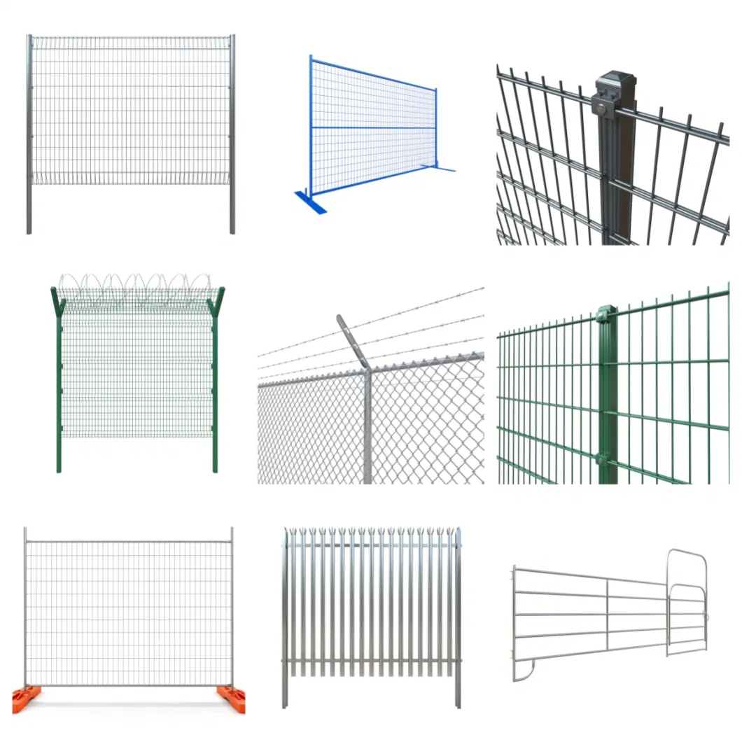 Square Tube Power Coated Galvanized Steel Iron Fence