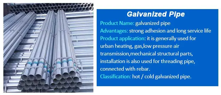 Metal Material ASTM Ms Square Tube Galvanized Galvanized Steel Pipe and Tube