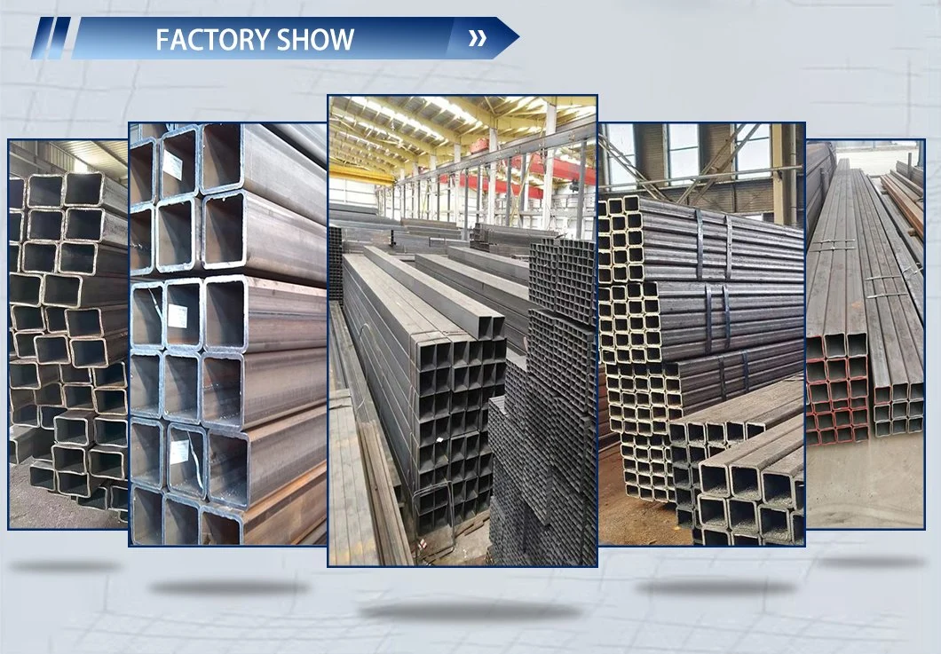 Large Inventory of Black Iron Pipe Carbon Steel Square and Rectangle Pipes and Tubes with Low Price