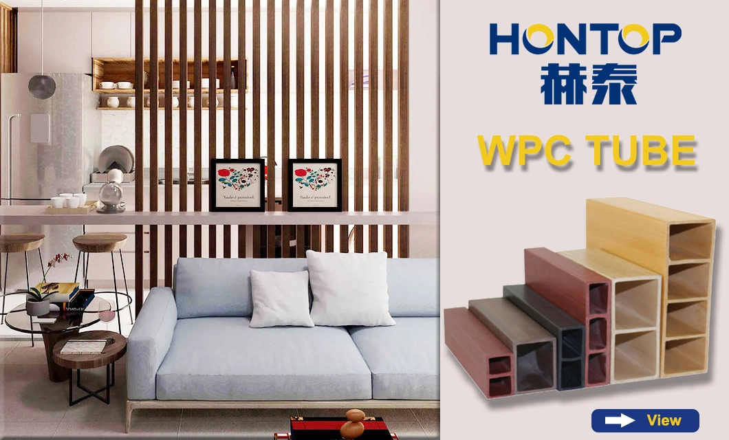 Interior Decoration Material Wood Plastic Composite WPC Square Timber Tube