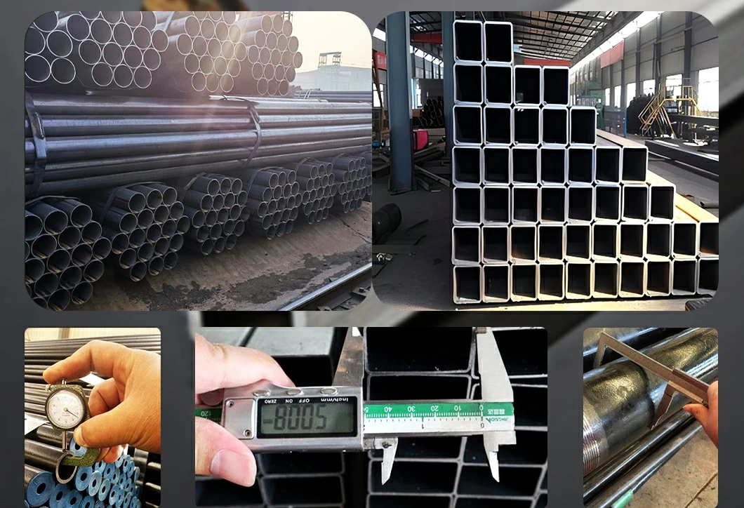 Q195 Q235 Q355 Rhs Hot Rolled Black Zinc Coated Option Rectangular Carbon Mild Square Hollow Section Steel Tube for Construction