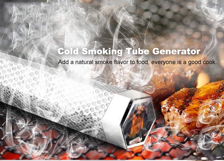 High Quality Square 6inch Stainless Steel Perforated Pellet Cold Smoke Generator Tube