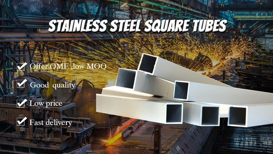 Hollow Section Square Stainless Steel Tube Rectangular Stainless Steel Tube for Building