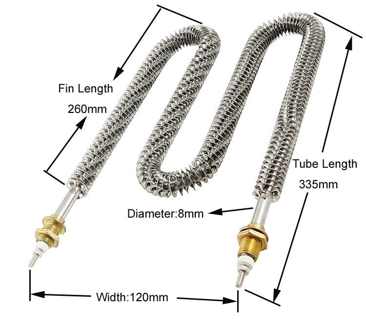 Fin Dry-Burning Heating Tube Oven Heat Pipe 304 Stainless Steel Cooling Tube Sheet 220V380V