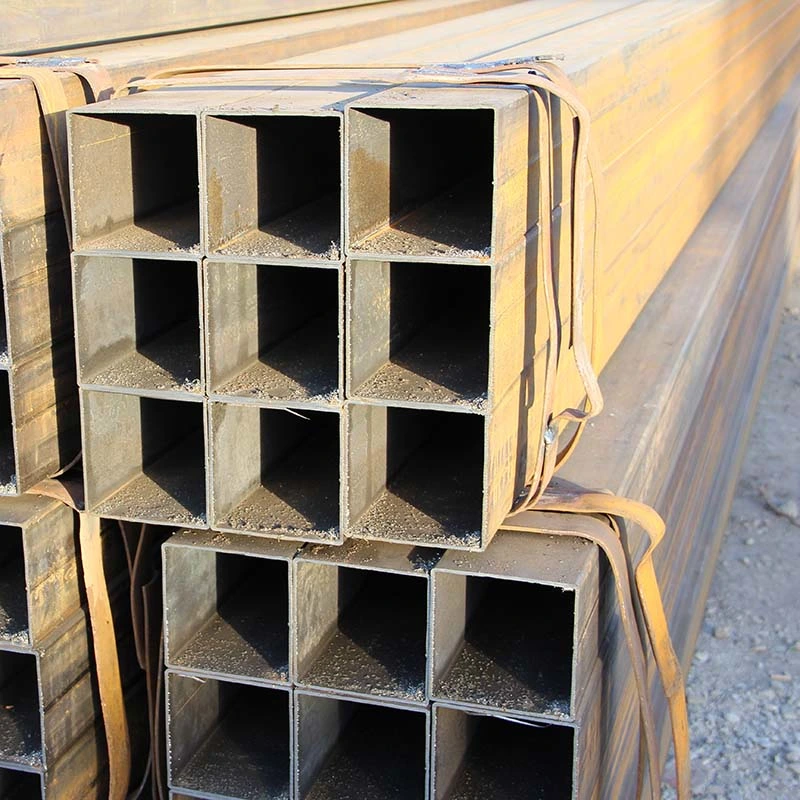 Black Construction &amp; Decoration Square Carbon Welded Structural Prices Rectangular Steel Tube