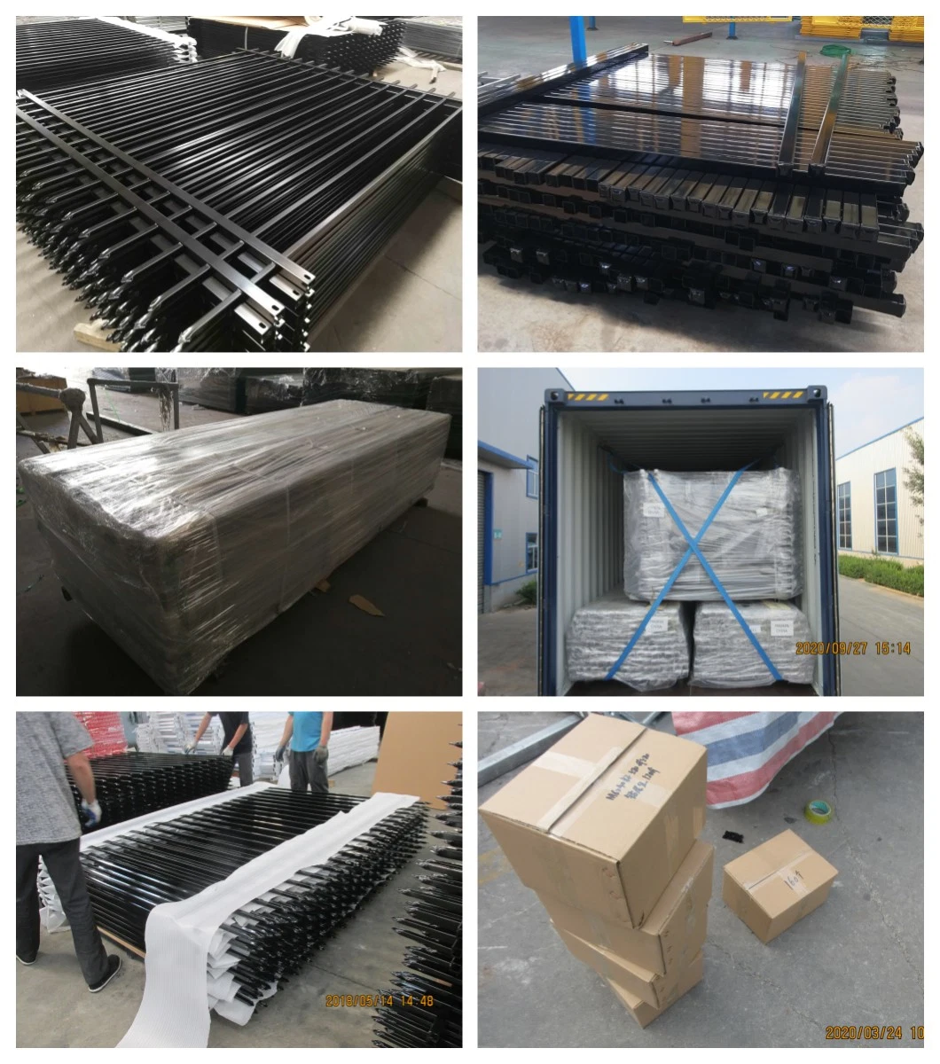 Square Tube Power Coated Galvanized Steel Iron Fence