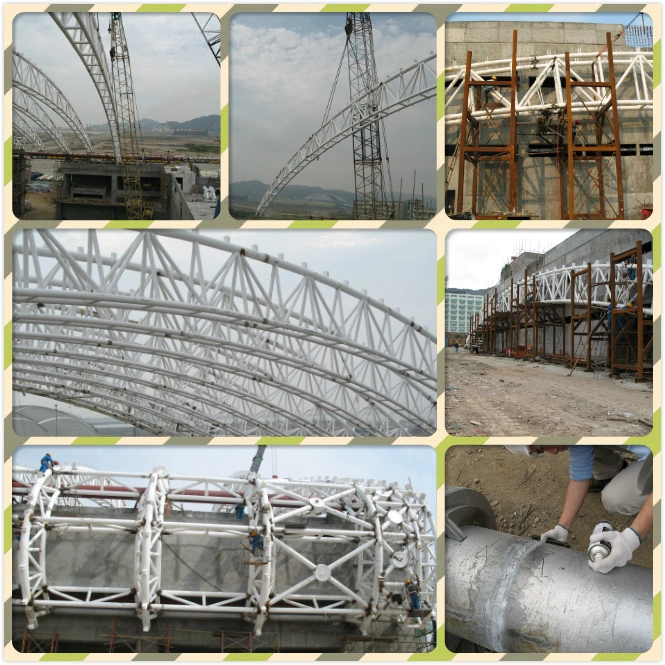 Prefabricated Steel Structure Roof Round Tube Truss School Building