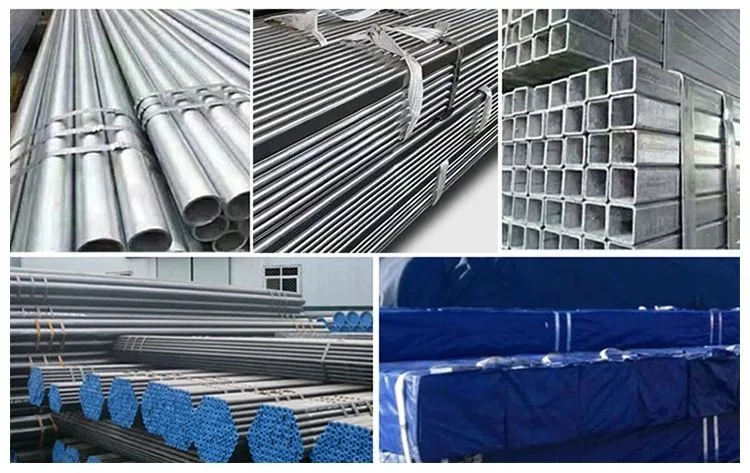 High Quality Corrugated Square Pipe Galvanized Steel Pipe Iron Rectangular Carport Price Is Low