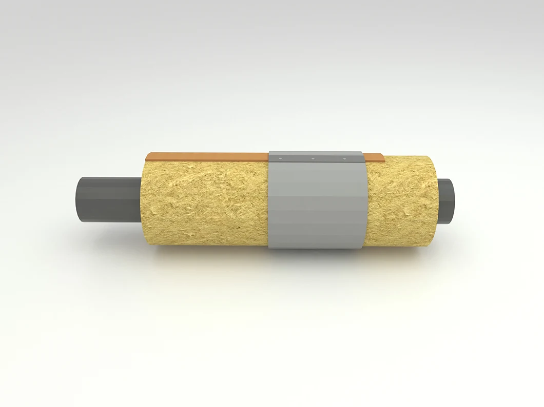 Waterproof Fireproof Mineral Rock Wool Wrapped Steel Pipe