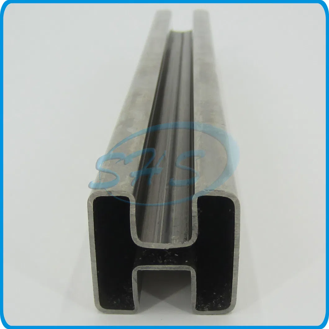 AISI304 Stainless Steel Square Slotted Tubes with Surface Ploshing 600g