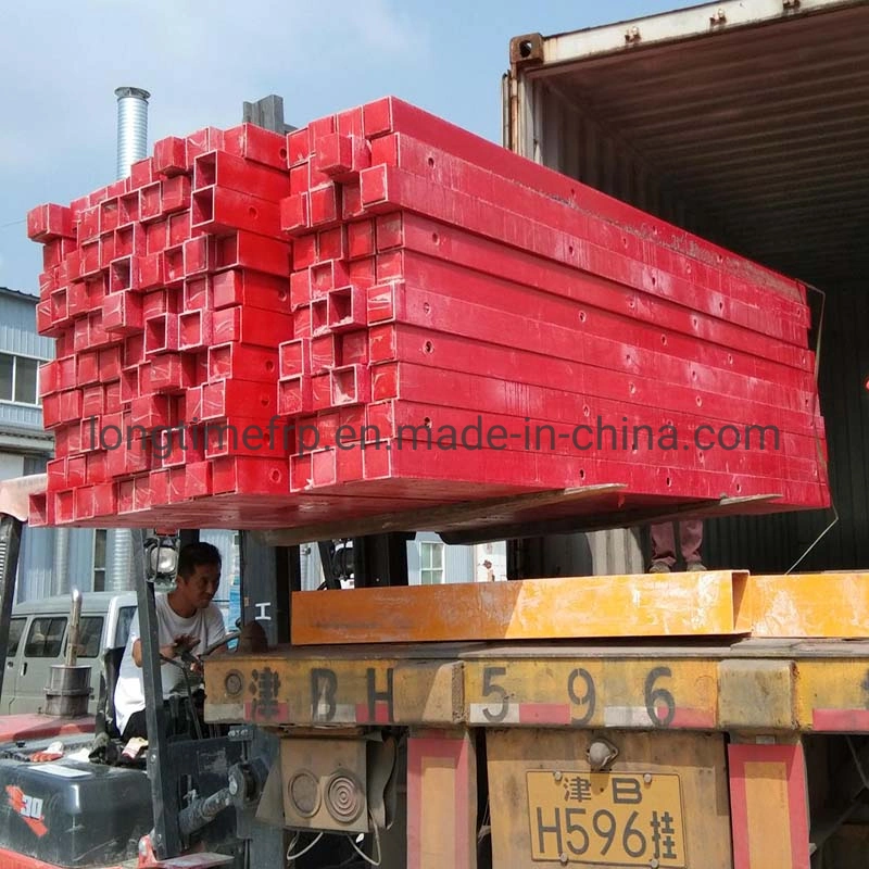 FRP Fiberglass Square Rectangular Round Tube Pultrusion Hollow Square Tube