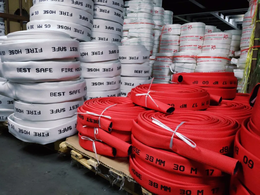 Fire Hose Firefighting Supplies Options 25meters 65mm Polyester Fire Hose for Fireman