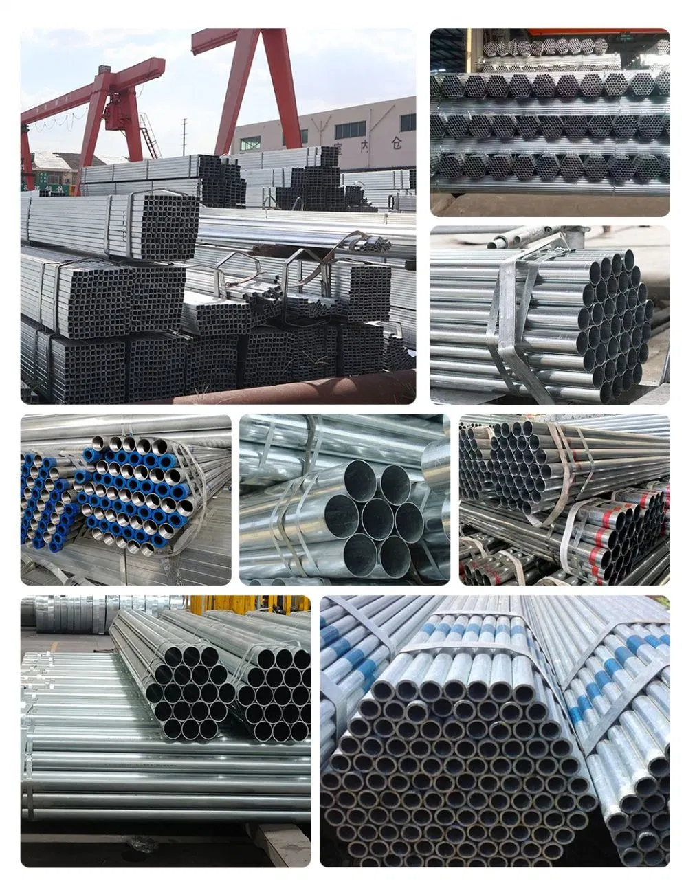 1 Inch Round/Square Zinc Coating Pre Galvanized Gi Steel Pipe Tube