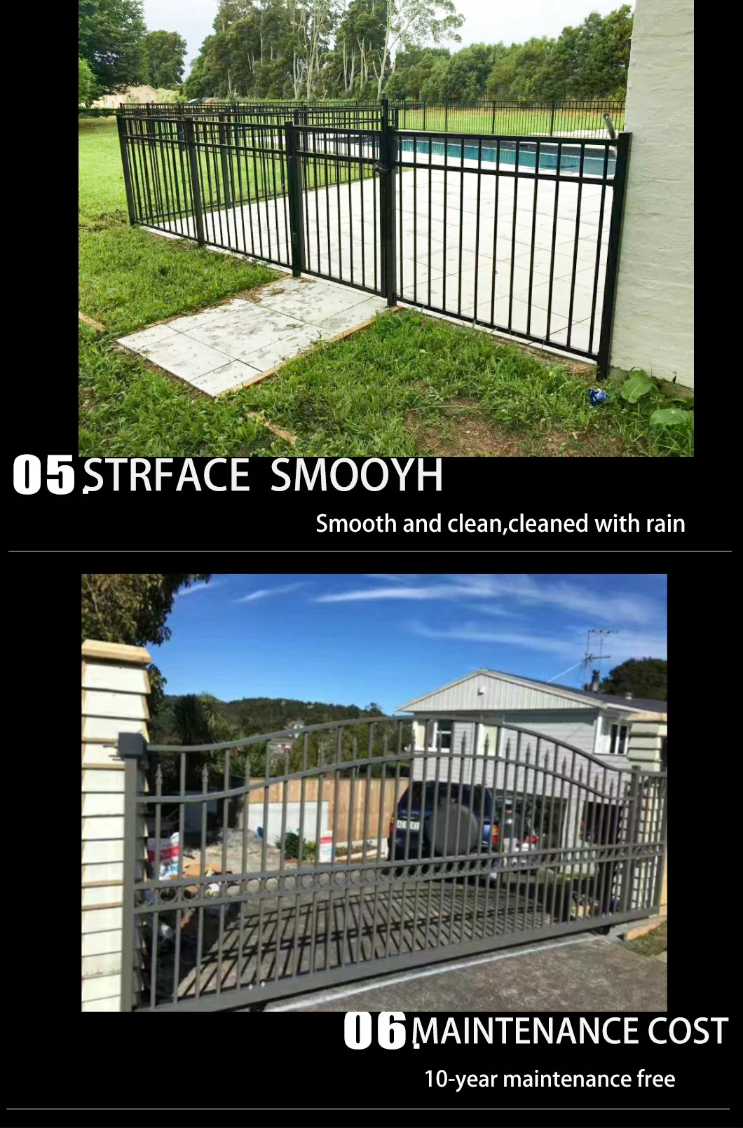 Pengxiang Square Pipe Welded Fence Powder Coated Fence Panels