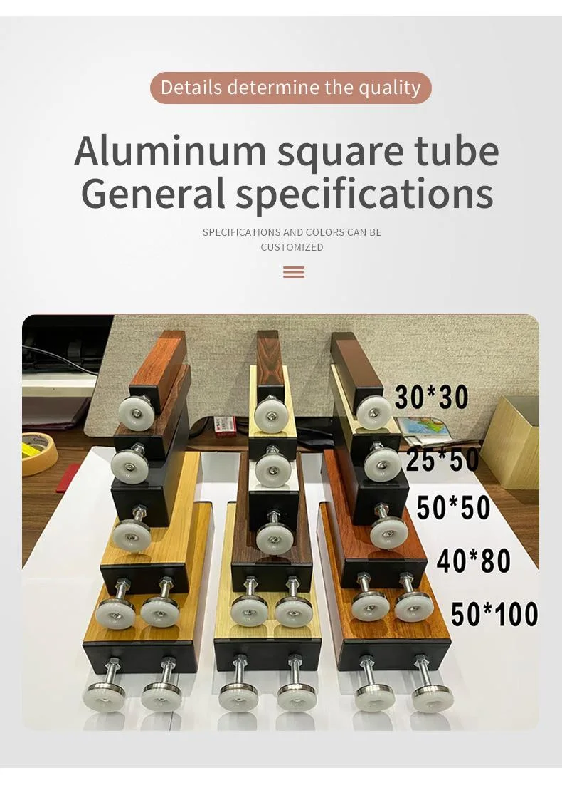 Free Sample 1 Aluminum Square Tubing Extruded Aluminum Square Tube T-Slot 1&quot; Square Aluminum Tube Joiners