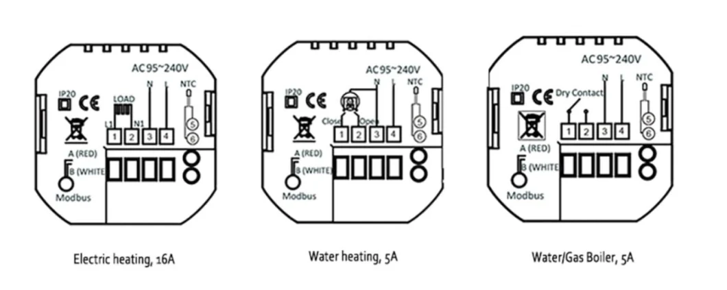 Modern Design Tuya Thermostat Electric Floor Heating Thermostat with WiFi Function