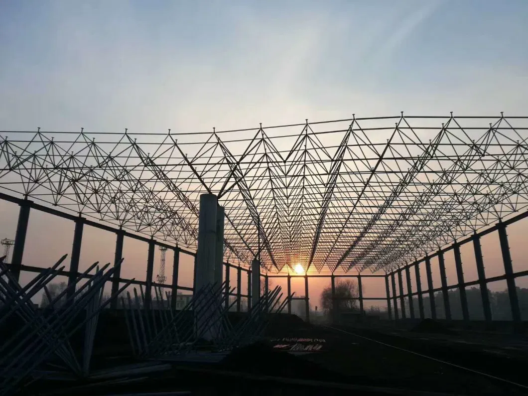 Light Weight Multifunctional Prefabicated Steel Frame Building for Production, Storage, Office Use