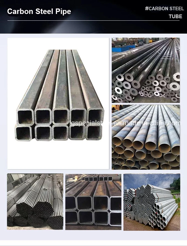 Liange Q235/A36/Q345 Welded Seamless Mild Carbon Steel Pipe/Black Steel Pipe Square/Rectangular Tube