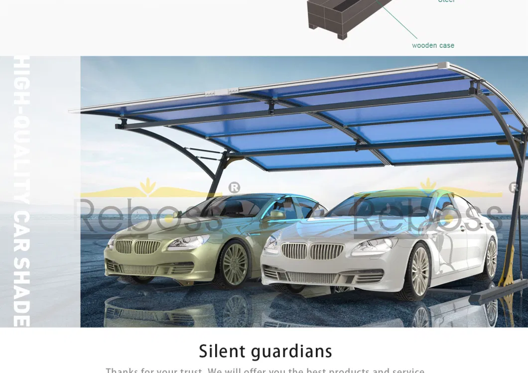 High Quality Memebrane Roof and Powder Coating Aluminum Carport