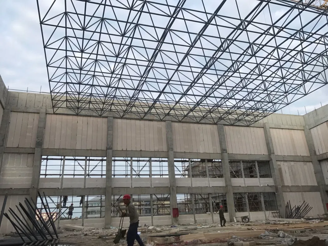 Light Weight Multifunctional Prefabicated Steel Frame Building for Production, Storage, Office Use