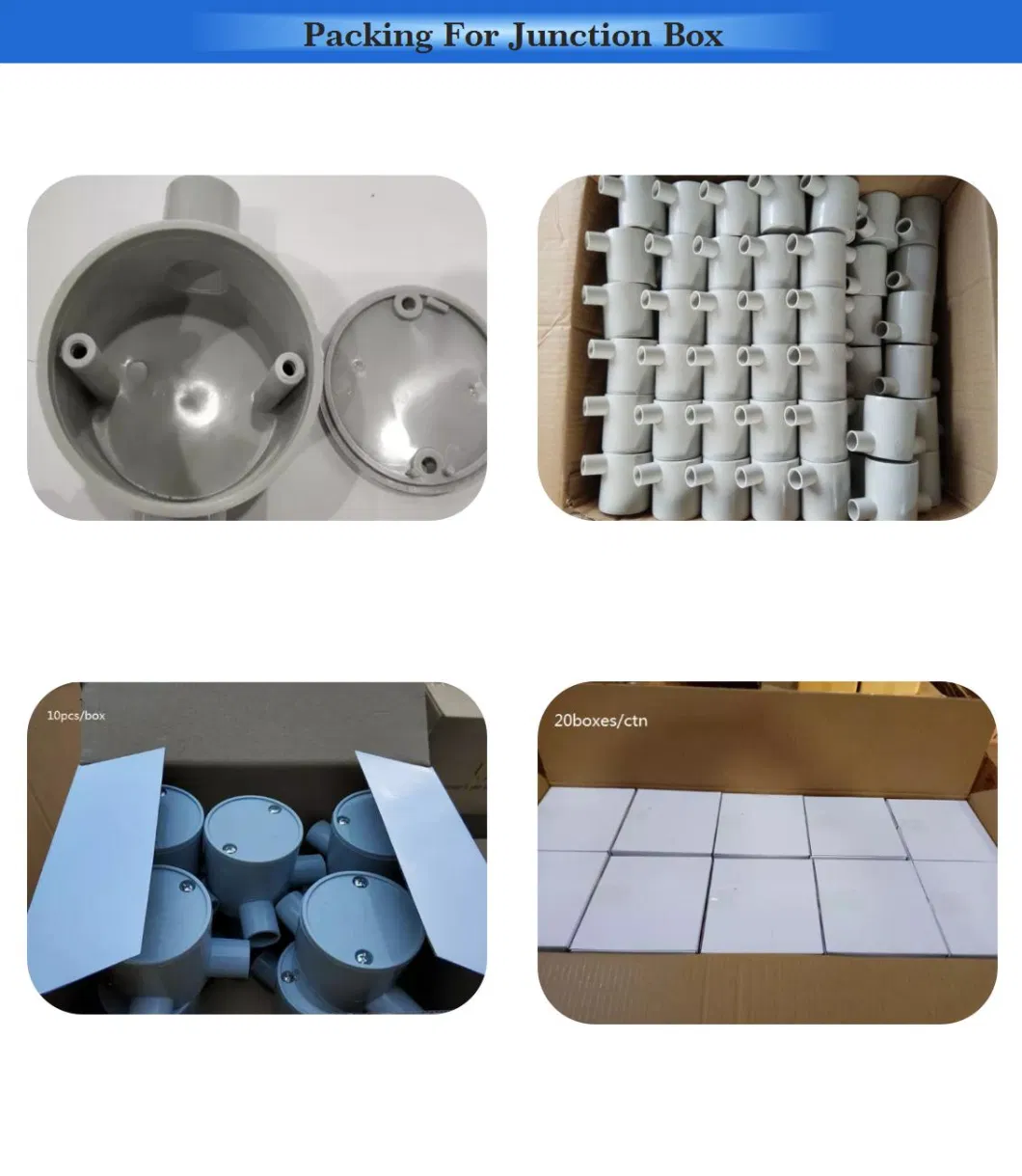 Waterproof Round Junction Box 20mm Plastic Electrical Pipe Fittings