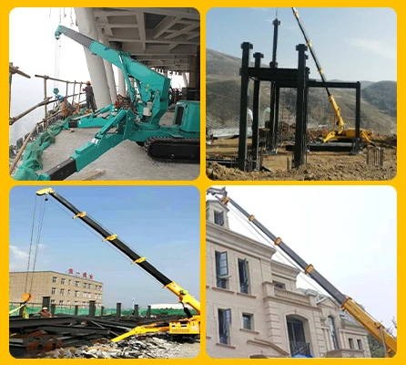 Small Space Working Spider Crane Small Crane Folding Outrigger Design 3tons Exported to Vietnam