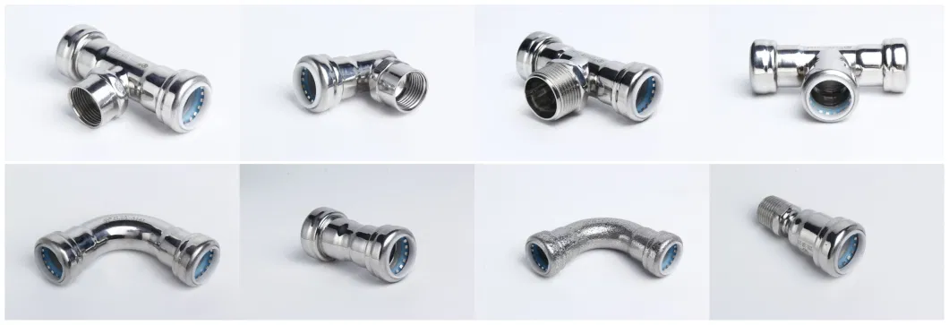 Ss 304 316 Water Supply Pipe/Tube Fitting Stainless Steel Plumbing Fittings Tee Fitting Sanitary Fittings Elbow Union Reducer Fitting Bathroom Pipe Fitting