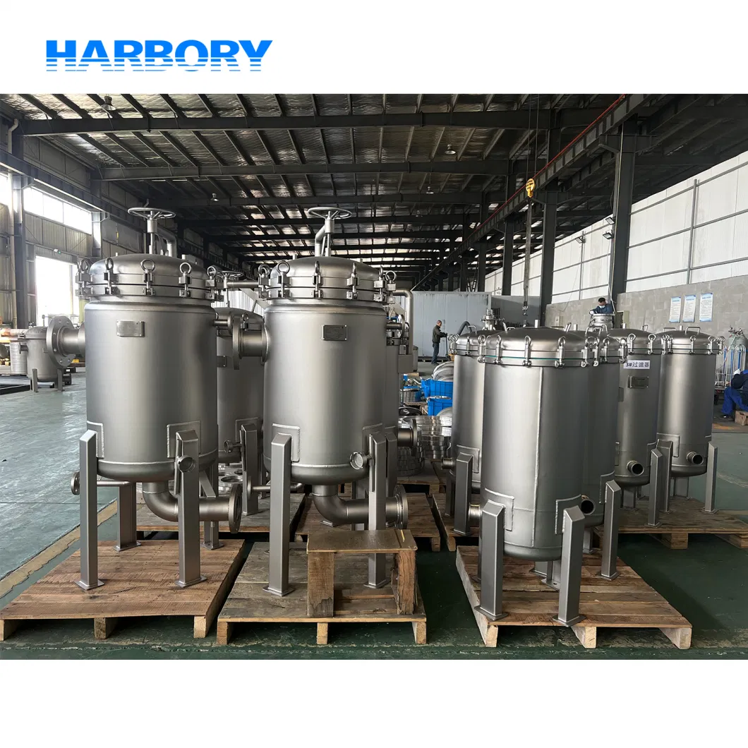 Liquid/Oil/Wine/Beer/Honey/Syrup/Paint Filtration Machine Stainless Steel 304 Multi Bag Filter Housing