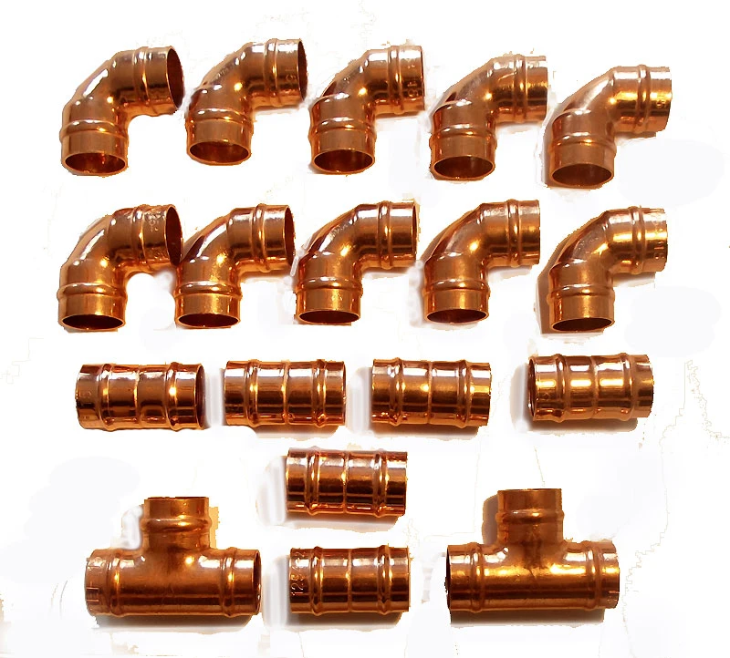 Copper Press Fittings Solder Ring Coupler 15mm for Copper Plumbing System