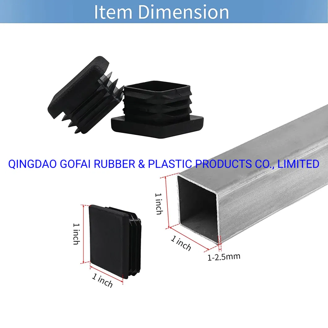 Food Grade LDPE Tube End Plugs Tubing Insert Tube Pipe Inside End Cap Steel Tube Plug for Office and Patio Furniture Tubular Racks Appliances Exercise Equipment