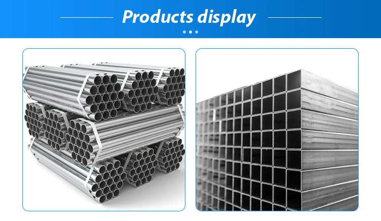 Customized Iron Galvanized Square Rectangular Tube Galvanized Round Pipe