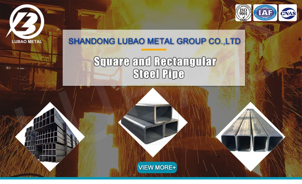 Hot Selling Hollow Section Ms Mild Steel Square Galvanized Welded Tube