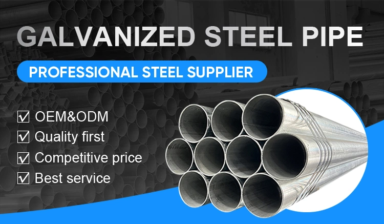 Customized Iron Galvanized Square Rectangular Tube Galvanized Round Pipe