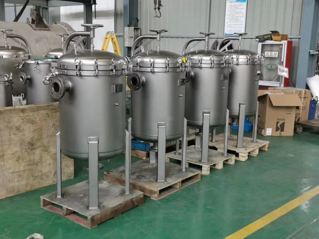 Liquid/Oil/Wine/Beer/Honey/Syrup/Paint Filtration Machine Stainless Steel 304 Multi Bag Filter Housing