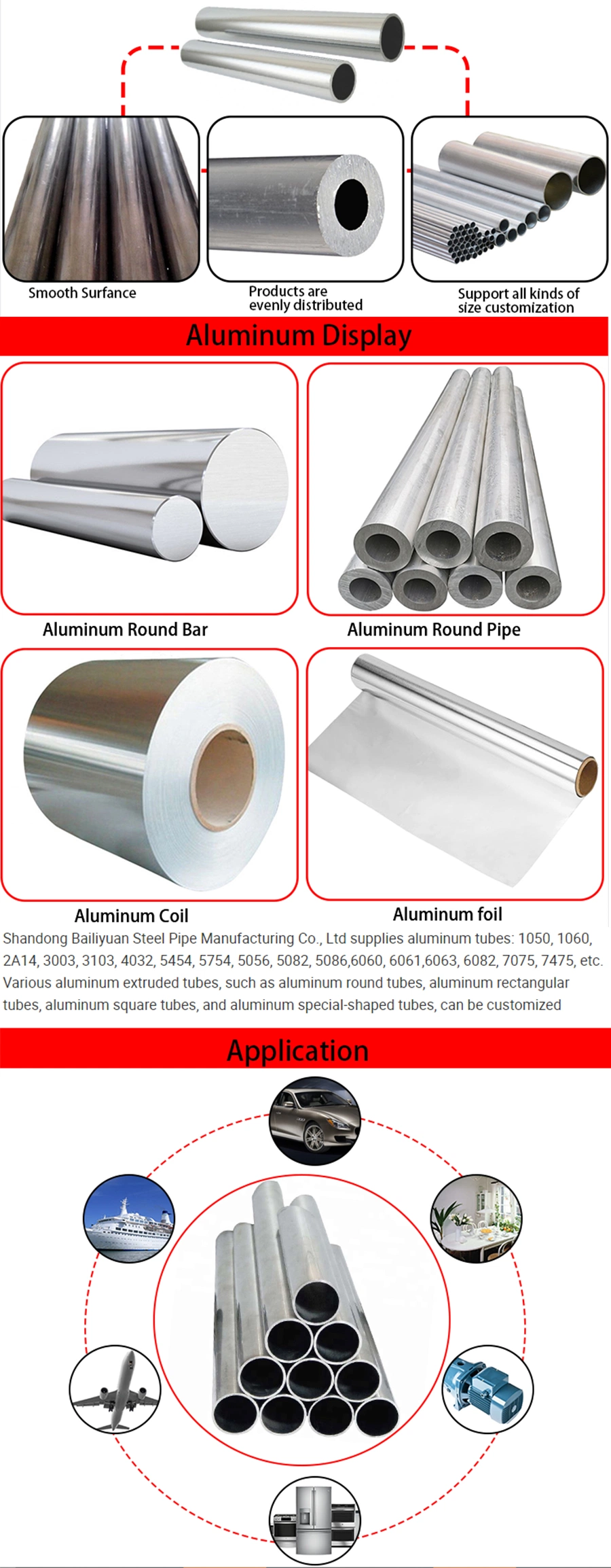 China Wholesale ASTM JIS En 3003 5052 5083 6061 T6 24mm Anodized Awnings Aluminium Tube Aluminum Pipe