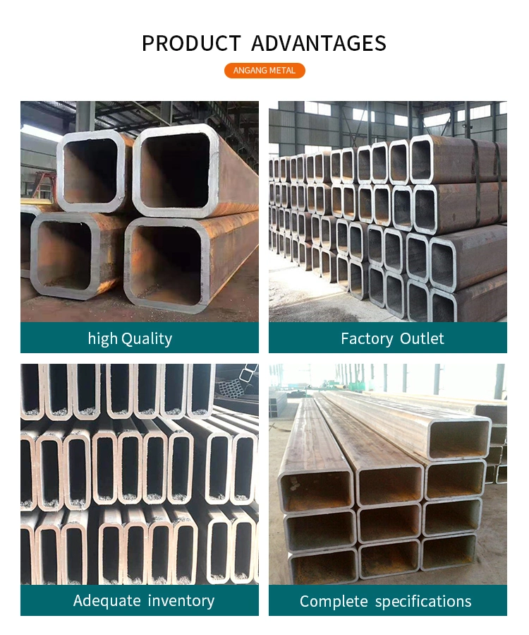 Mining Square Angang China Carbon Hot Rolled Cold Drawn Steel Rectangular Pipe with Low Price