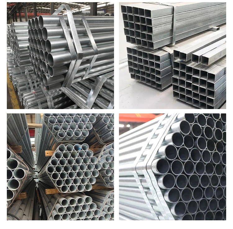 Customized Iron Galvanized Square Rectangular Tube Galvanized Round Pipe