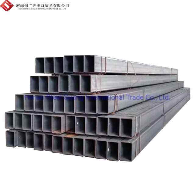 A36 Square Steel Tube for Fence Post, Black Carbon Steel Mild Square Hollow Section, Steel Rectangular Steel Tubes