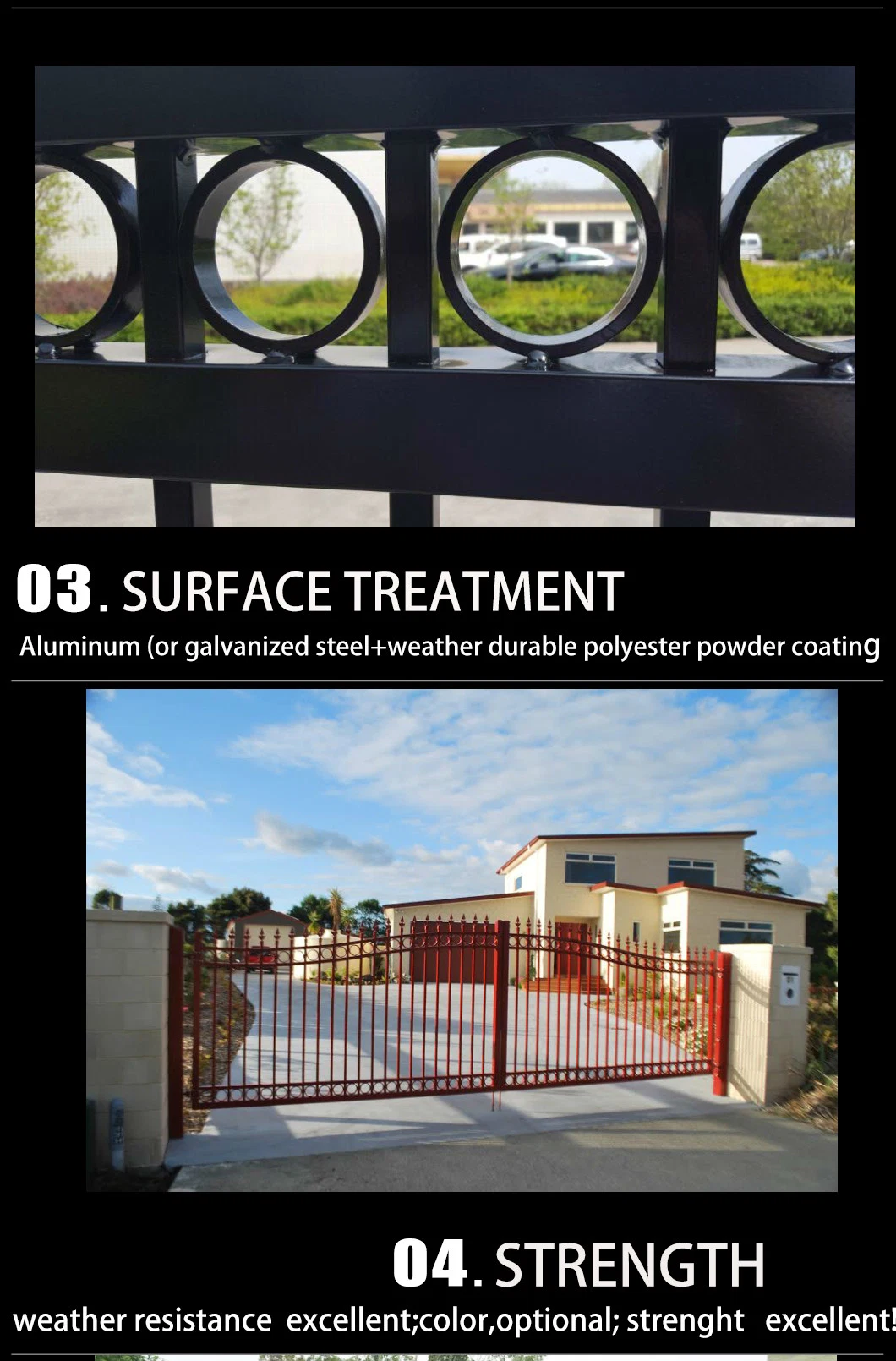 Pengxiang Square Pipe Welded Fence Powder Coated Fence Panels