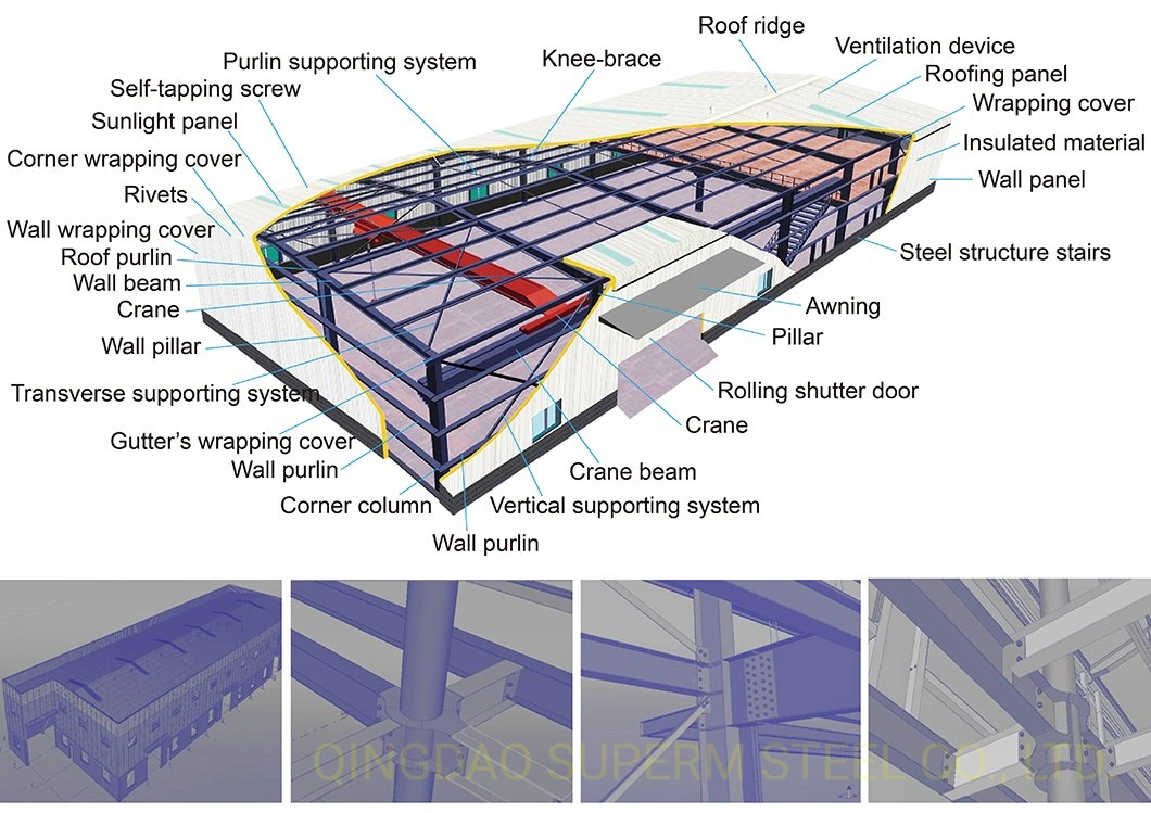 Prefab Steel Structure Carport Metal Car Canopy Garage Prefabricated Metal Car Shed