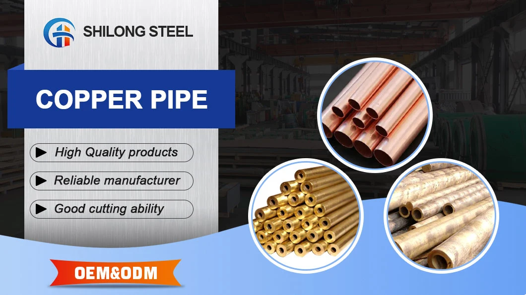 Professional Supplier Copper Steel Tube Pipe C11000 C10200 C12000 C12200 Small Large Diameter Round Square Rectangular Oval Copper Tube