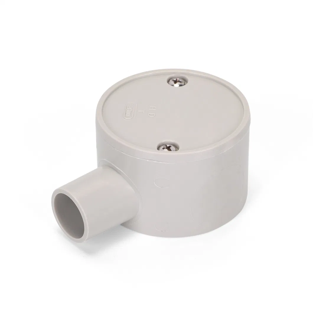 One Way Electrical PVC Pipe Circle Box Shallow Junction Box