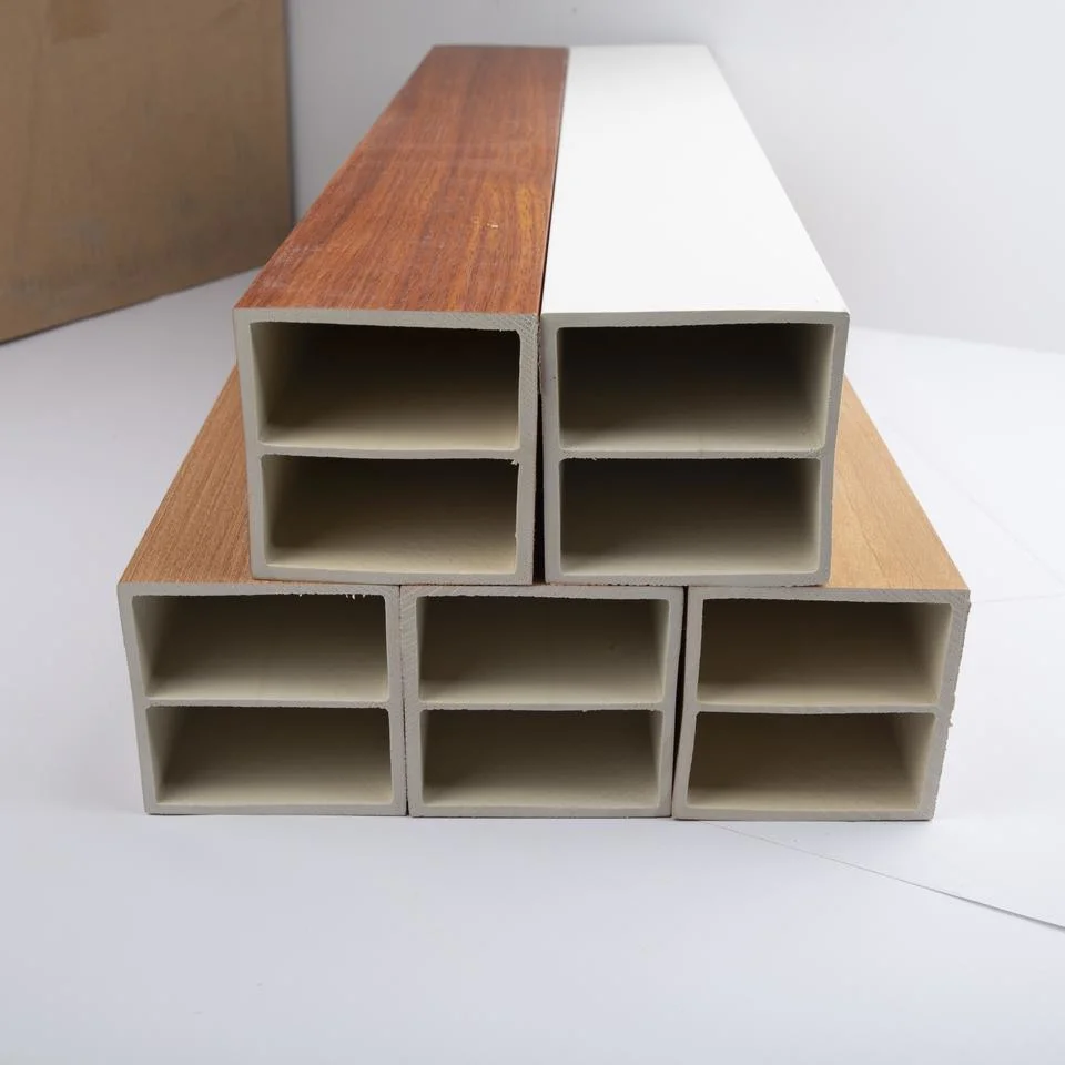 Easy to Install Indoor Decorative WPC Timber Tube/Wood Plastic Composite Timber Square Tube