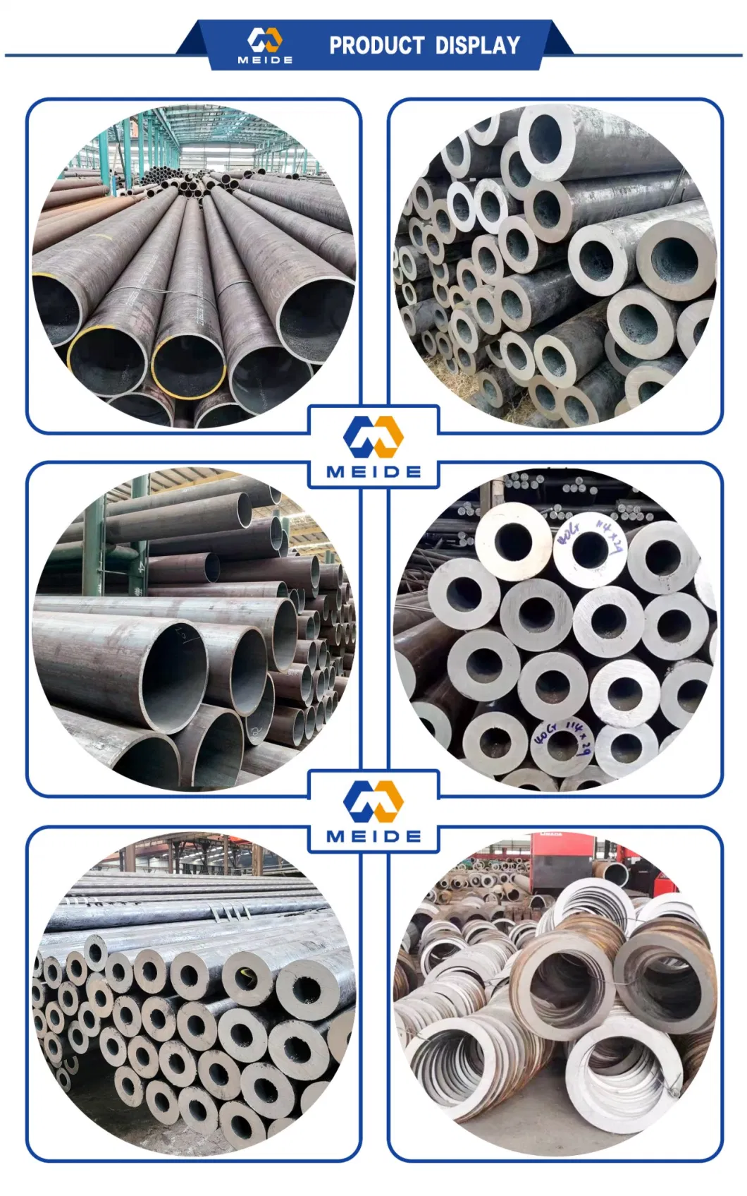 Round Seamless Tube Hot Formed Structural Steel Pipe 1345 Smn443 46mn7 1.0912 Alloy Steel Tube Machining Purpose Pipes