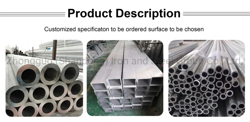 GB Standard 6063-T5 Thin-Walled Seamless Aluminum Square Tube