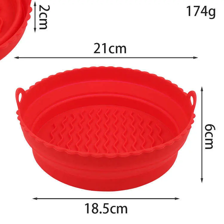 BPA Free Food Safe Reusable Non-Stick Round Air Fryer Silicone Pot Liner