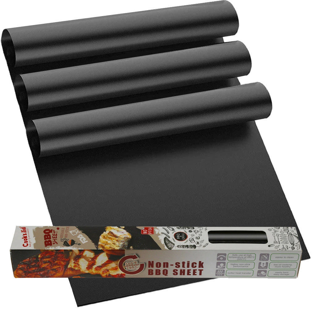 Non-Stick Hot Sale Heat Resistant PTFE Baking Outdoor BBQ Grill Mat